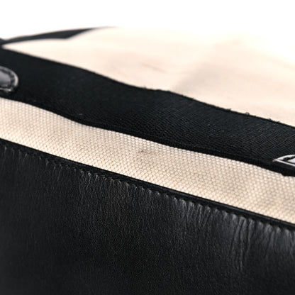 Balenciaga Cotton Canvas Satin Calfskin S Navy Cabas Natural Black 27 of 34
