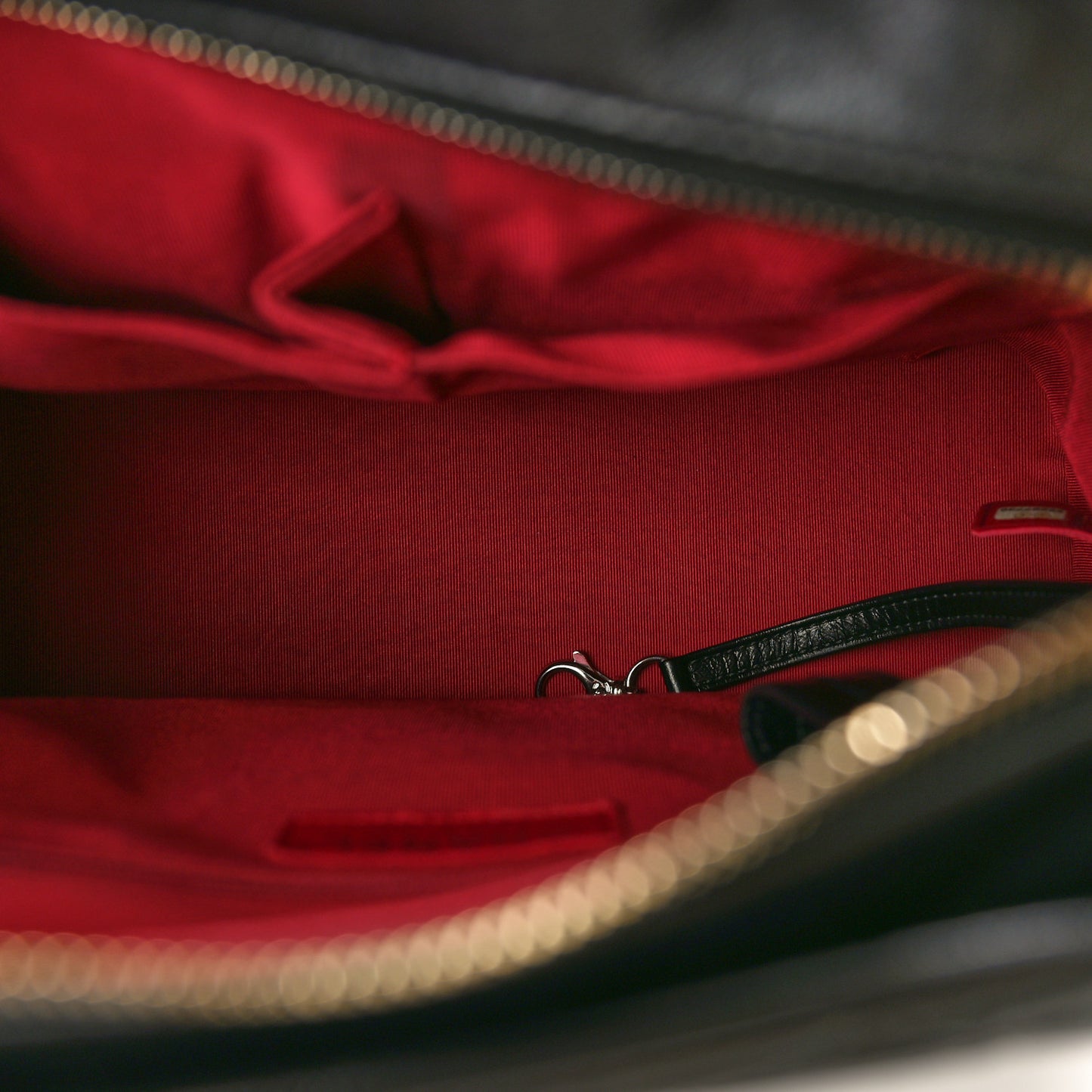 Aged Smooth Calfskin Quilted Medium Gabrielle Logo Hobo Black