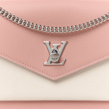 Louis Vuitton Calfskin My Lockme Chain Pochette Rose Ballet White 7 of 9
