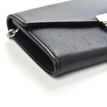 MCM Grained Calfskin Large Patricia Wallet On Chain Black 7 of 10