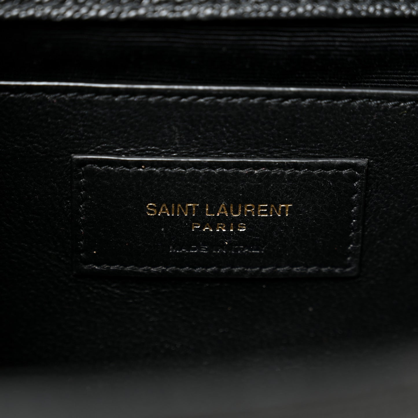 Grain De Poudre Medium Classic Monogram Kate Satchel Black