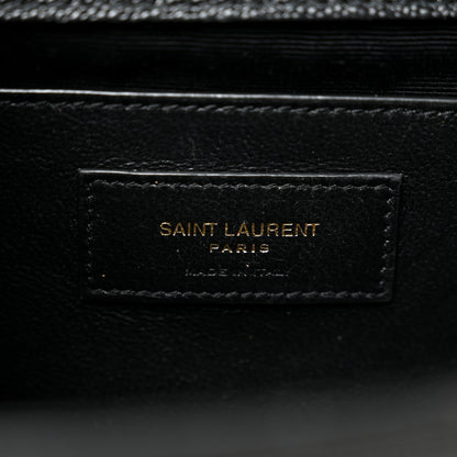 Saint Laurent Grain De Poudre Medium Classic Monogram Kate Satchel Black 7 of 15