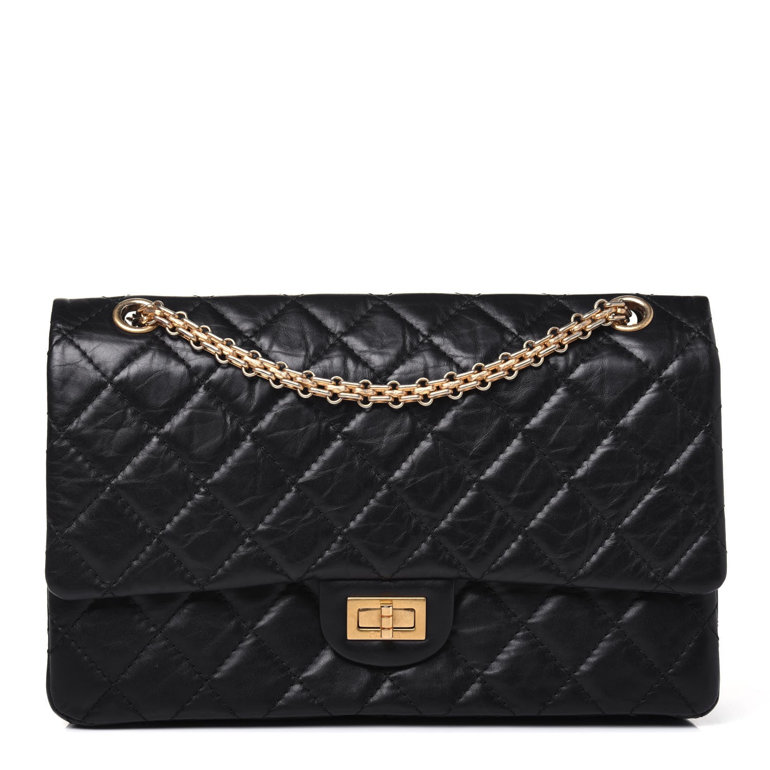 Chanel Aged Calfskin Quilted 2.55 Reissue 226 Flap Black 1 of 22