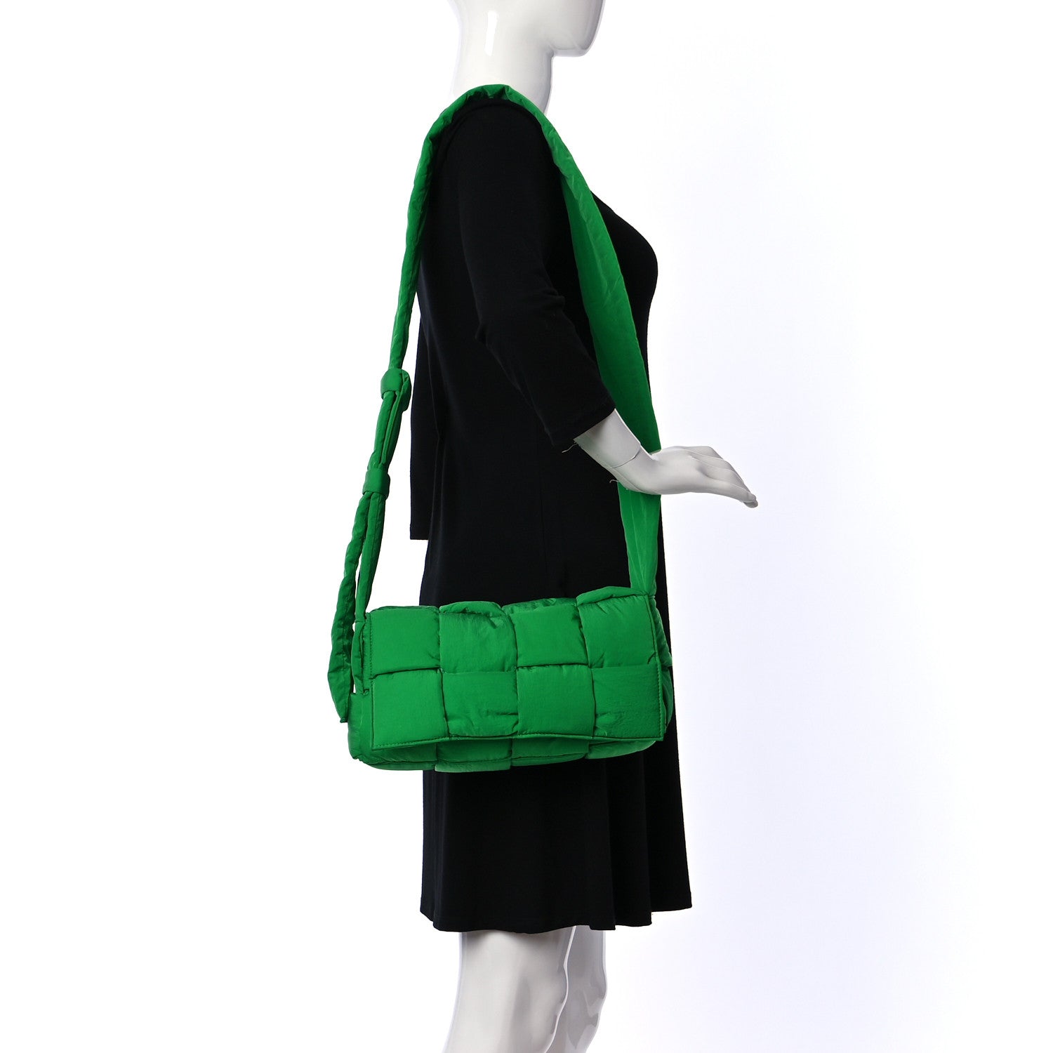 Bottega Veneta Nylon Intrecciato Padded Tech Cassette Bag Parakeet 2 of 13