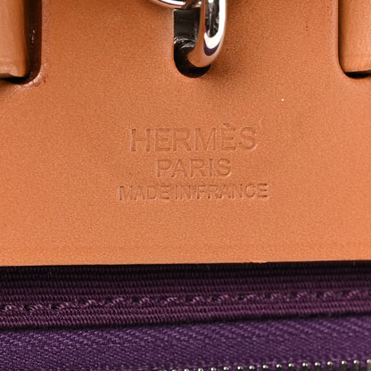 Hermes Toile Vache Hunter Herbag Zip 31 PM Cassis Fauve 6 of 11