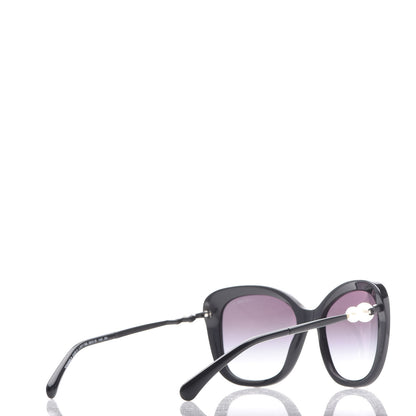 Chanel Acetate Butterfly Winter Pearl Sunglasses 5339-H Black 4 of 7