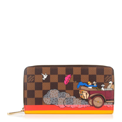 Louis Vuitton Damier Ebene 2015 Christmas Animation Zippy Wallet Poppy 1 of 7
