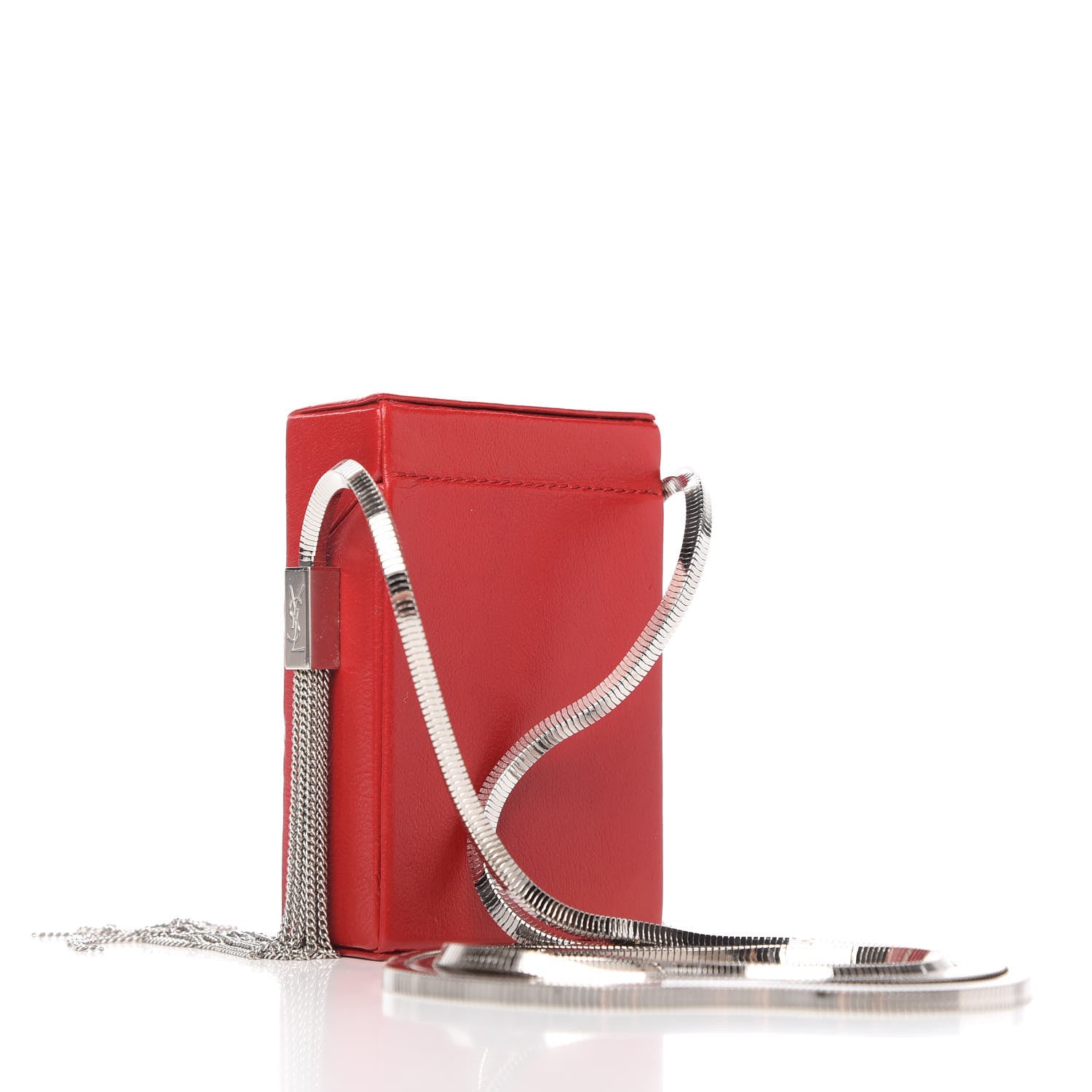 Saint Laurent Lambskin Smoking Box Crossbody Rouge Eros 3 of 10