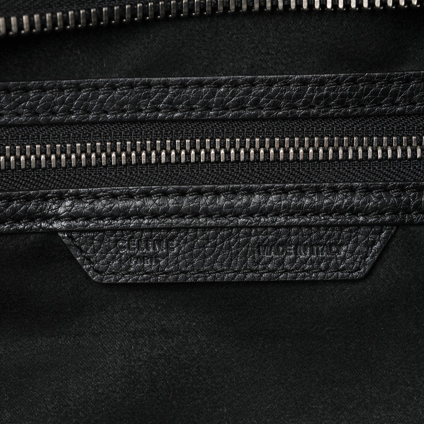 Drummed Calfskin Mini Luggage Black