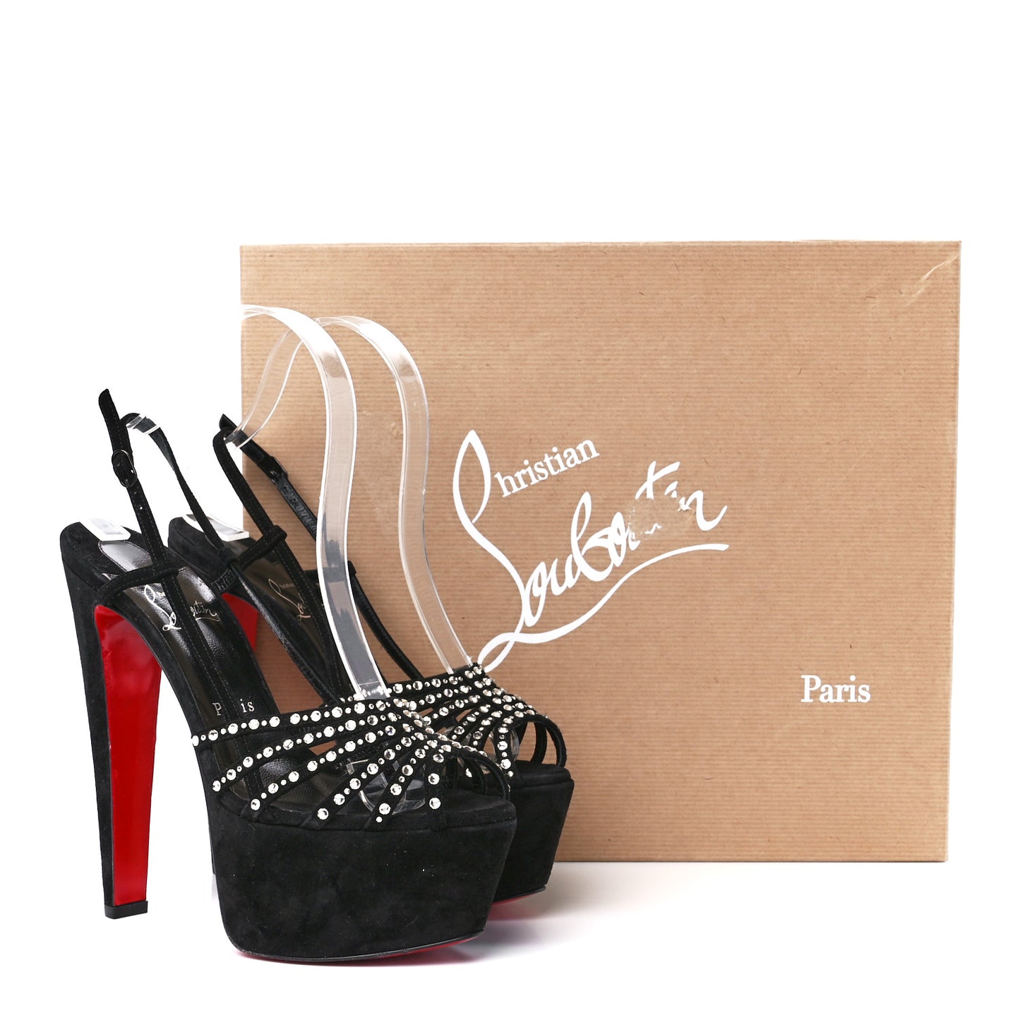 Suede Crystal Vegastrassima Alta 160 Pumps 38.5 Black