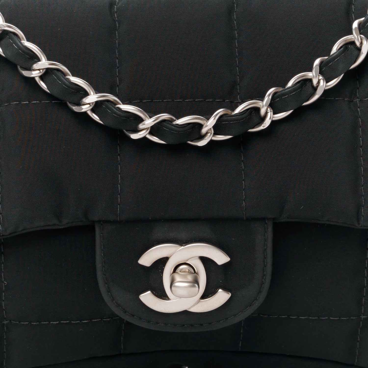 Chanel Nylon Square Quilted Flap Black 9 of 13