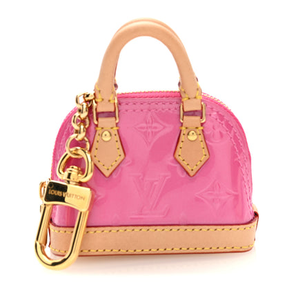 Louis Vuitton Vernis Monogram Micro Alma Bag Charm Key Holder Rose 1 of 6