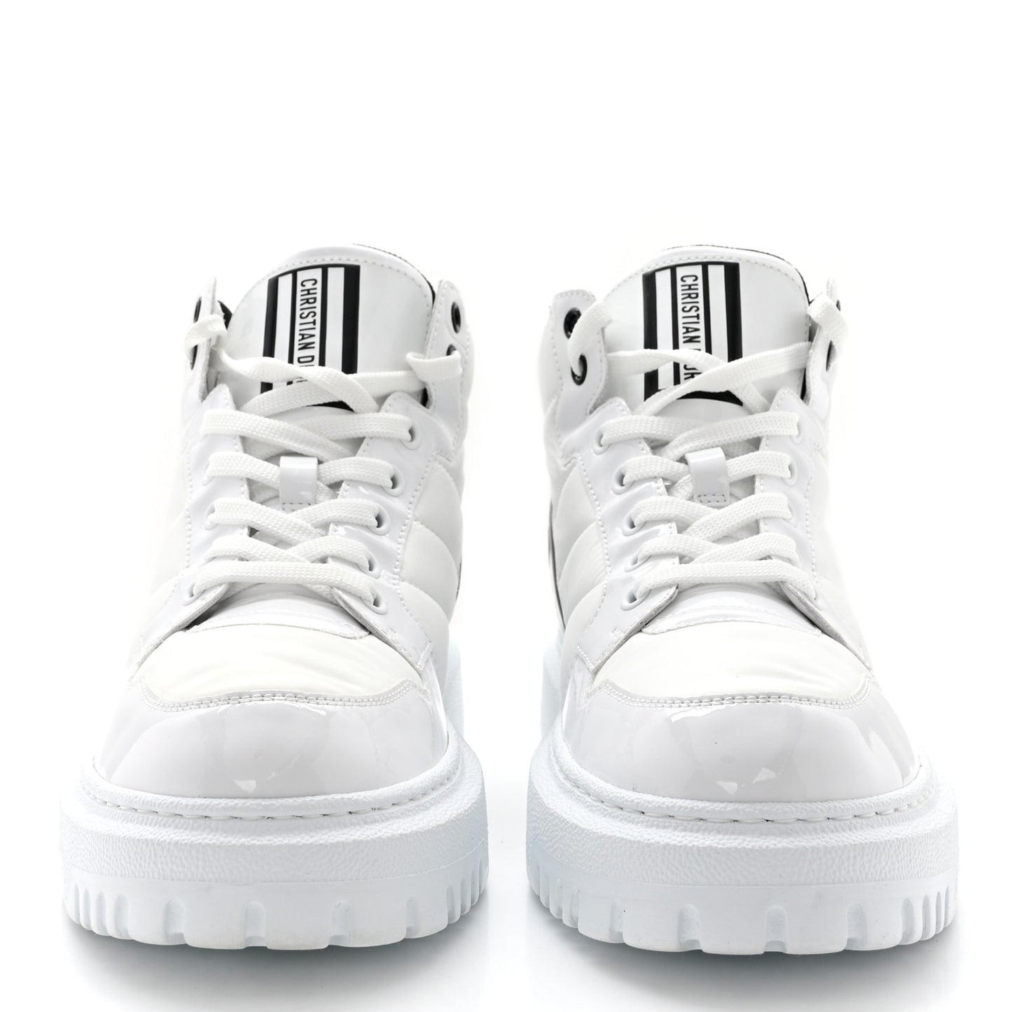 Nylon Fabric Womens D-Player High Top Sneakers 38 White Black