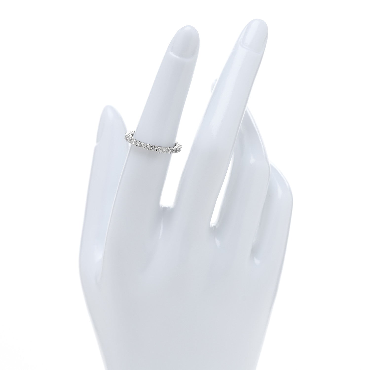 Tiffany Platinum Diamond 2.2mm Full Circle Forever Band Ring 50 5.5 2 of 4
