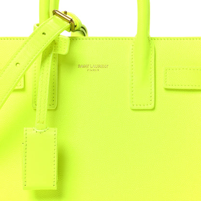 Saint Laurent Grained Calfskin Nano Sac De Jour Fluo Safety Yellow 8 of 10