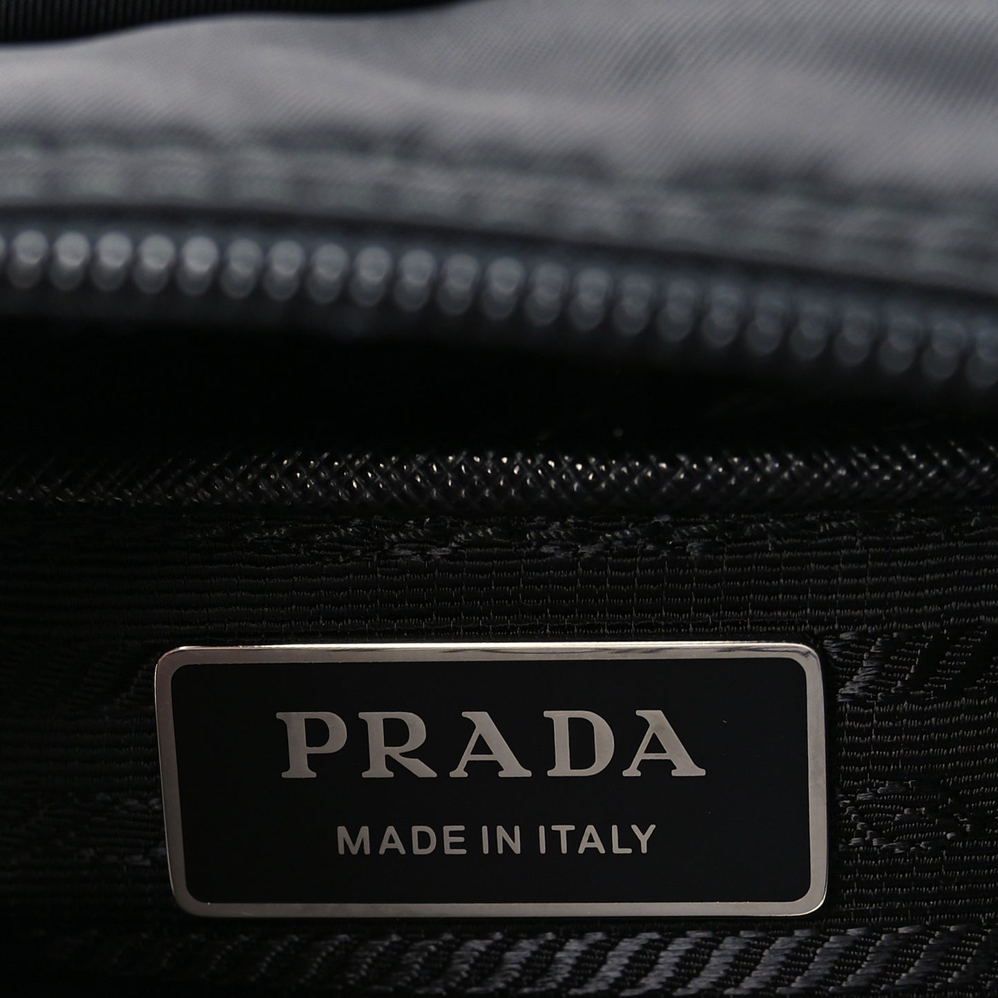 Re-Nylon Vela Saffiano Pocket Single Buckle Messenger Shoulder Bag Black
