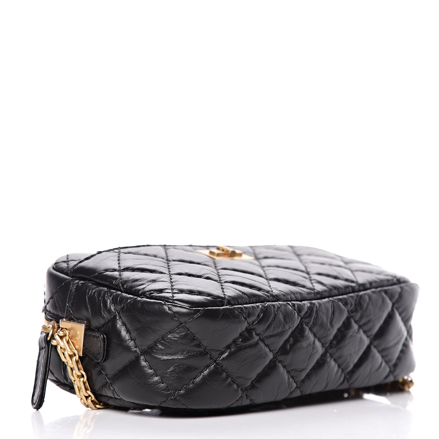 Chanel Aged Calfskin Quilted Mini Reissue Camera Case Black 4 of 10