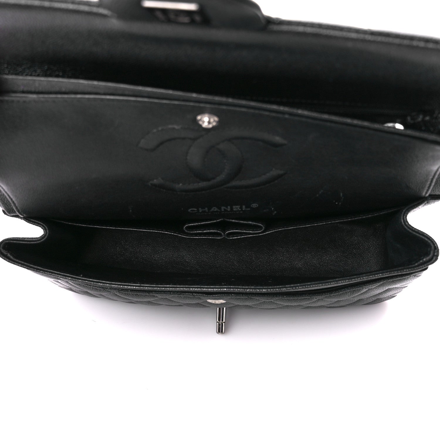 Chanel Iridescent Caviar Quilted Medium Double Flap Black 5 of 13