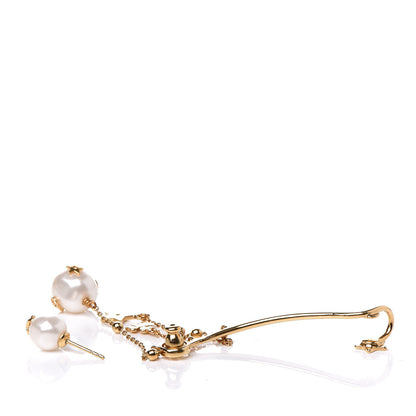 Christian Dior Pearl Shiny-D Earring Gold 4 of 4