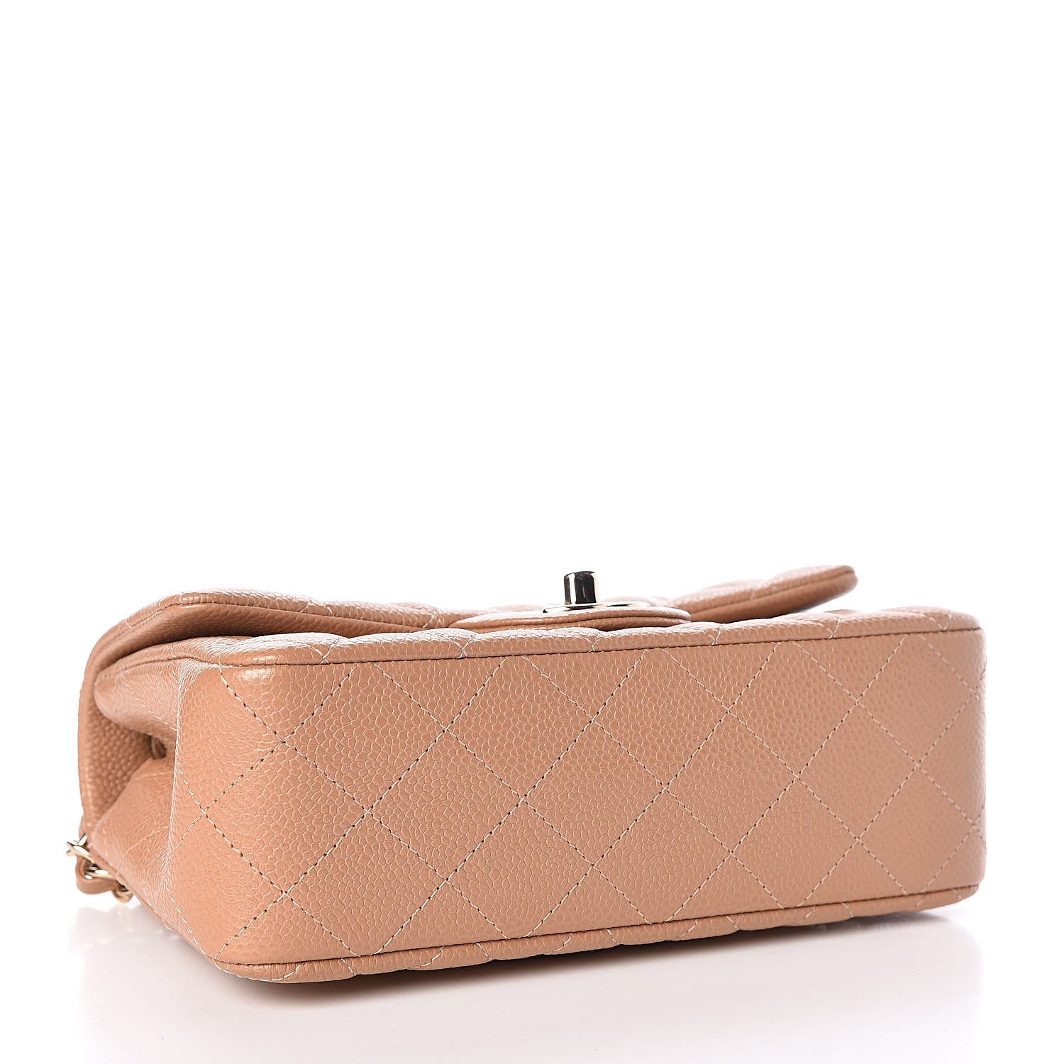 Chanel Caviar Quilted Mini Rectangular Flap Dark Beige 4 of 10