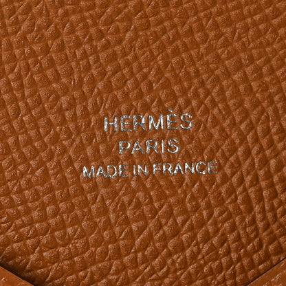 Hermes Epsom Calvi Card Case Gold 7 of 8
