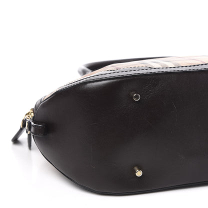 Burberry Haymarket Check Small Orchard Bowling Bag Chocolate 8 of 13