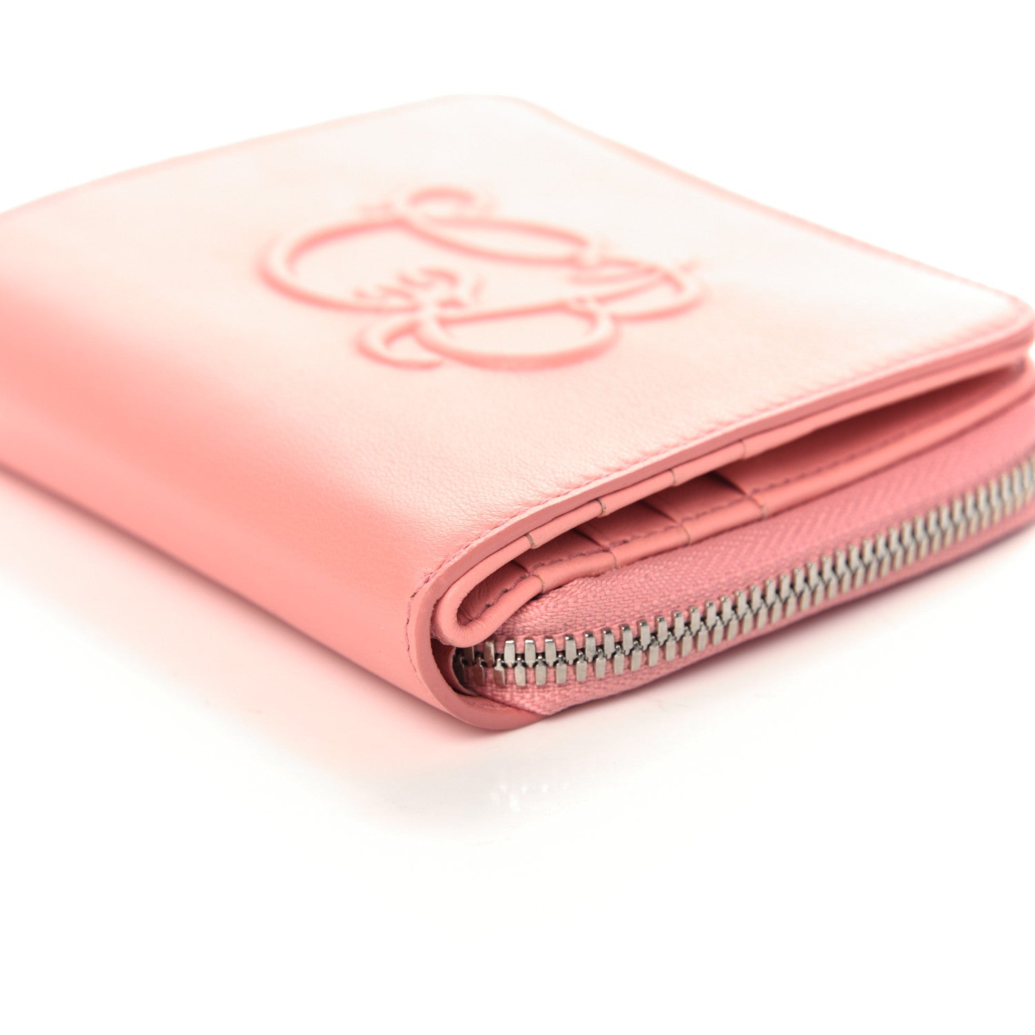 Balenciaga Goatskin Everyday Multi Zip Wallet Rose 9 of 9
