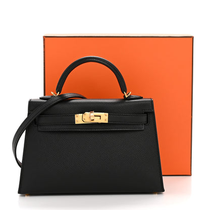 Hermes Epsom Mini Kelly Sellier 20 Black 11 of 11