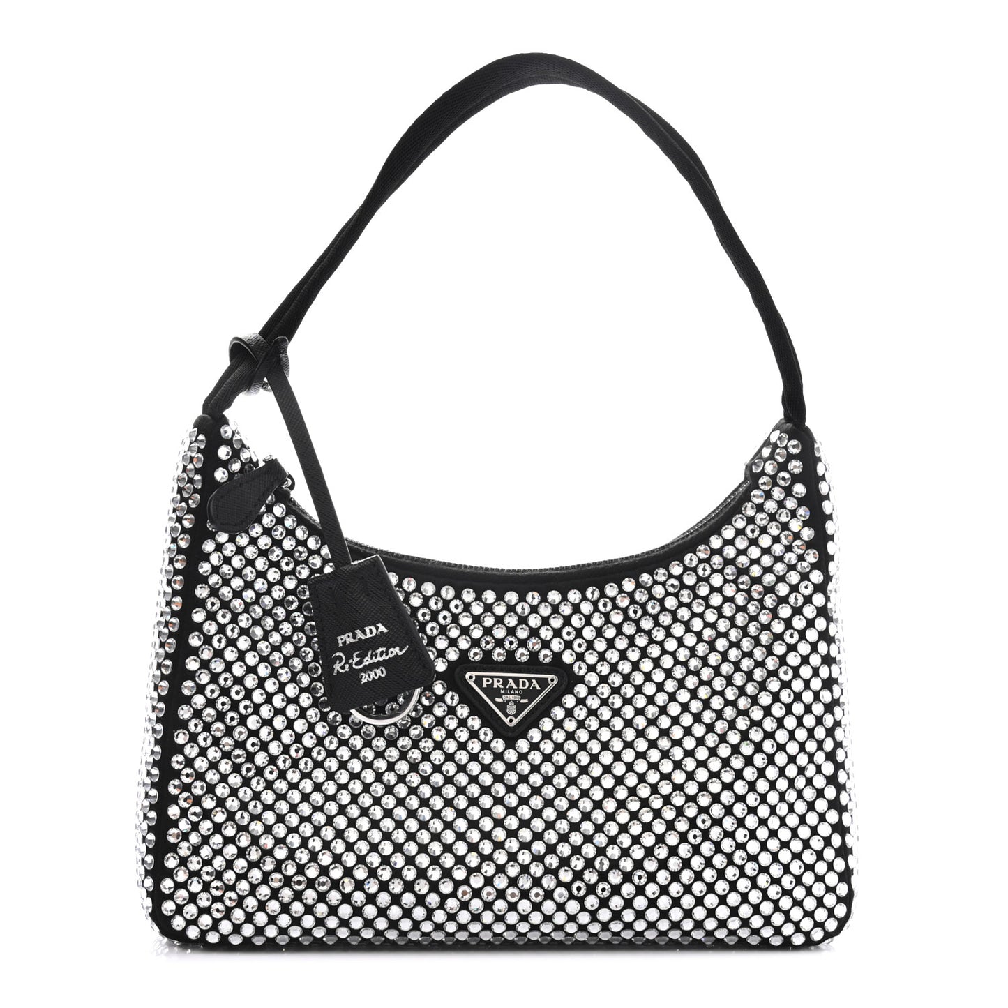 Satin Crystal Mini Re-Edition 2000 Bag Cristal