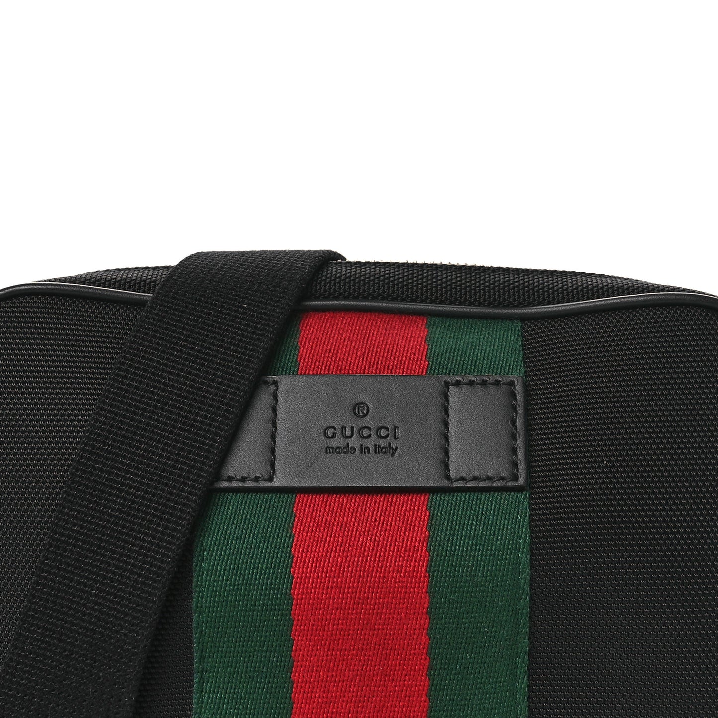 Canvas Web Slim Belt Bag Black