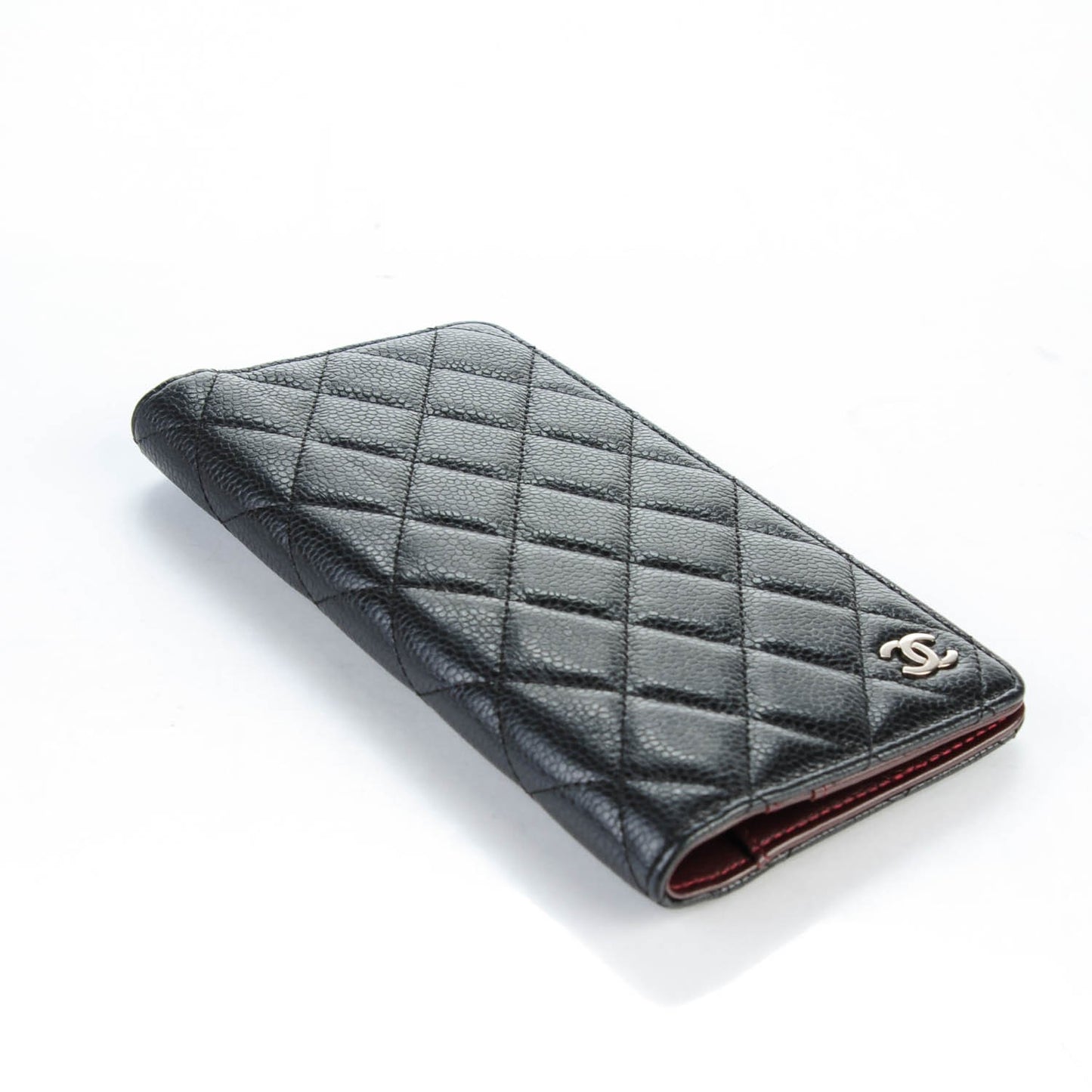 Caviar Quilted Medium Agenda Cover Black