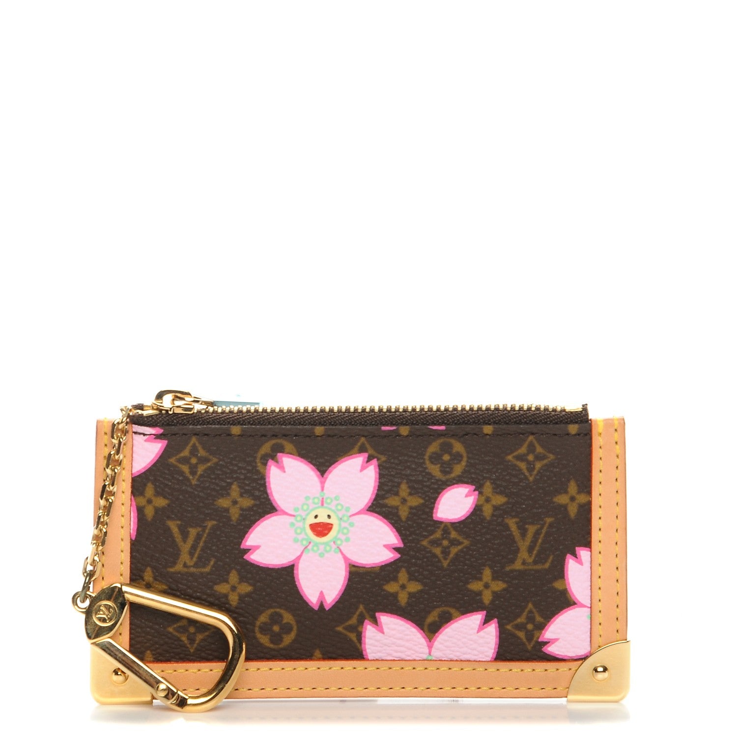 Louis Vuitton Monogram Cherry Blossom Key Pouch Brown 1 of 7