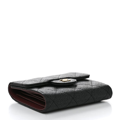 Chanel Caviar Quilted Compact Flap Wallet Black 4 of 9