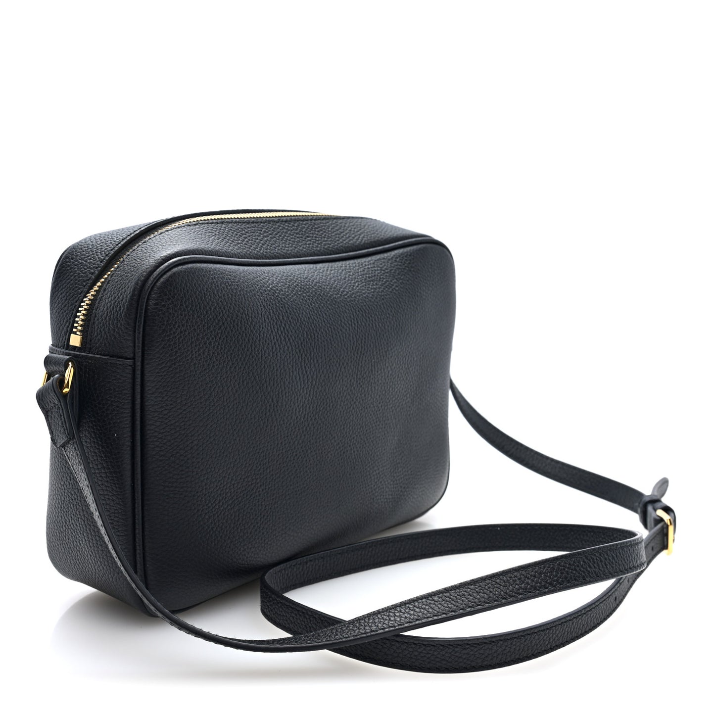 Grained Calfskin TB Large Camera Bag Black Black