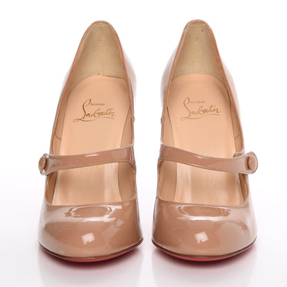 Christian Louboutin Patent Wallis 100 Pumps 35.5 Nude 2 of 12