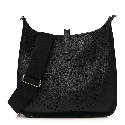 Hermes Taurillon Clemence Evelyne III GM Black 1 of 9