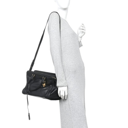 Alexander McQueen Pebbled Calfskin Small Skull Padlock Zip Around Tote Black 2 of 10