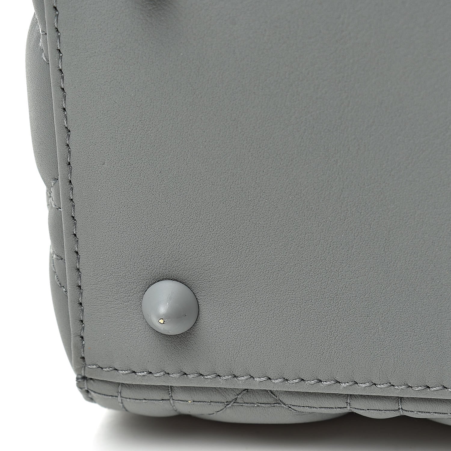 Christian Dior Ultra Matte Calfskin Cannage Medium Lady Dior Grey Stone 13 of 14
