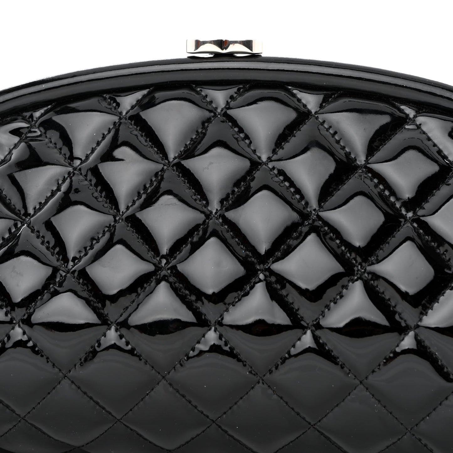 Patent Quilted Timeless Clutch Black