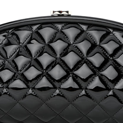 Chanel Patent Quilted Timeless Clutch Black 8 of 10