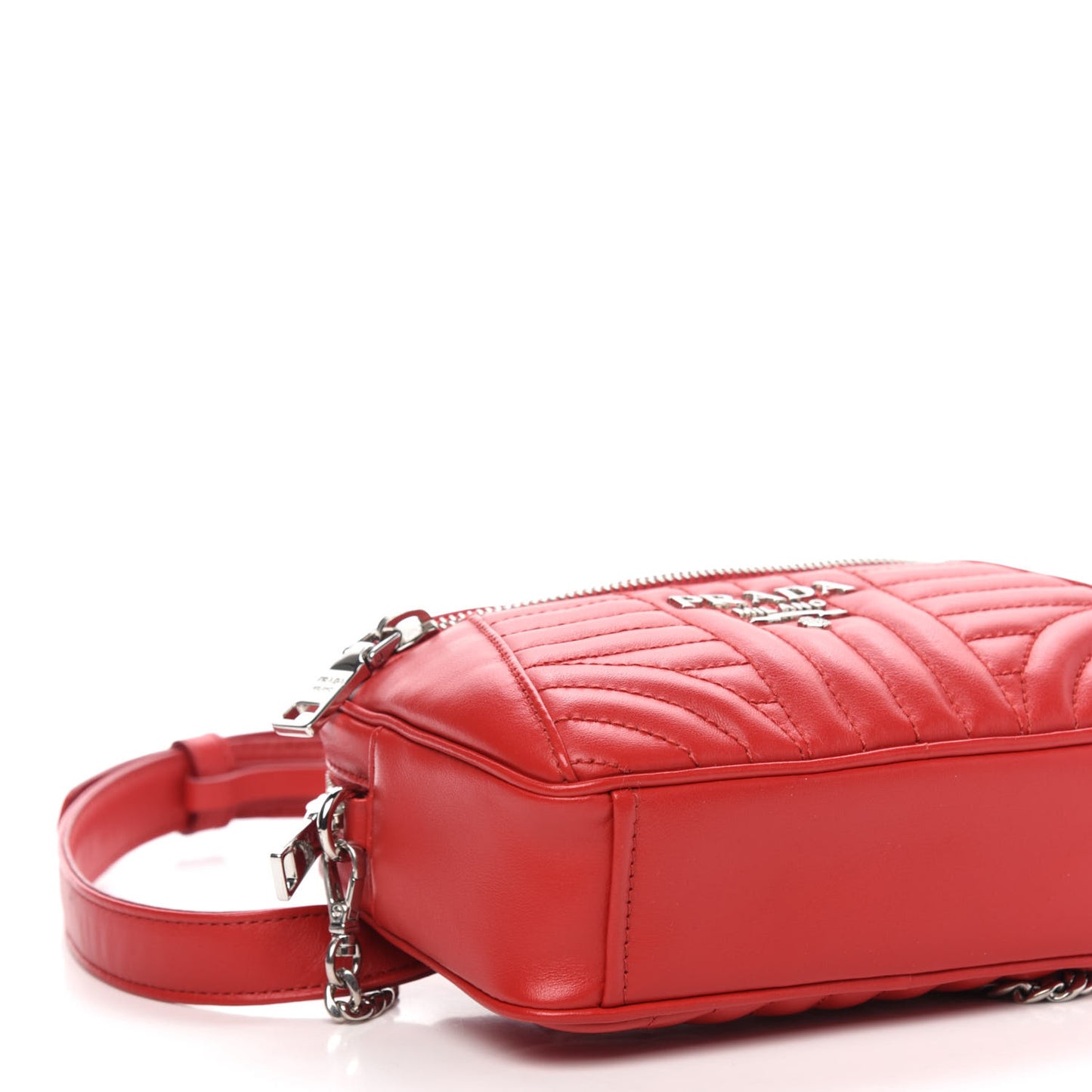 Soft Calfskin Impunture Diagramme Belt Bag Rosso