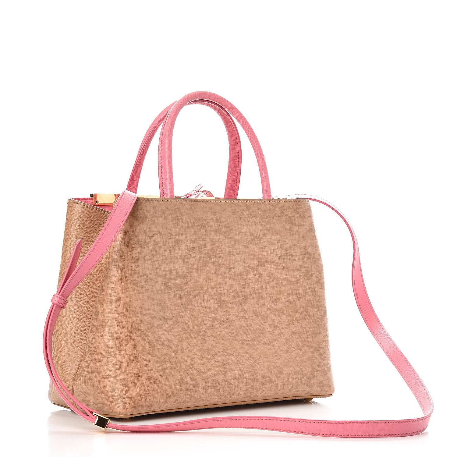 Fendi Vitello Elite Monster Petite 2Jours Tote Cuoio Lollypop Multicolor 2 of 10