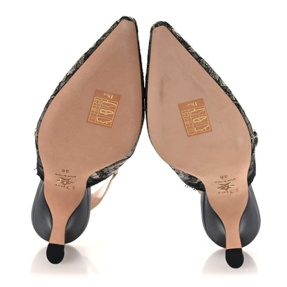 Christian Dior Mesh Butterly Embroidered J'Adior Slingback 65mm Pumps 36 Black 7 of 12