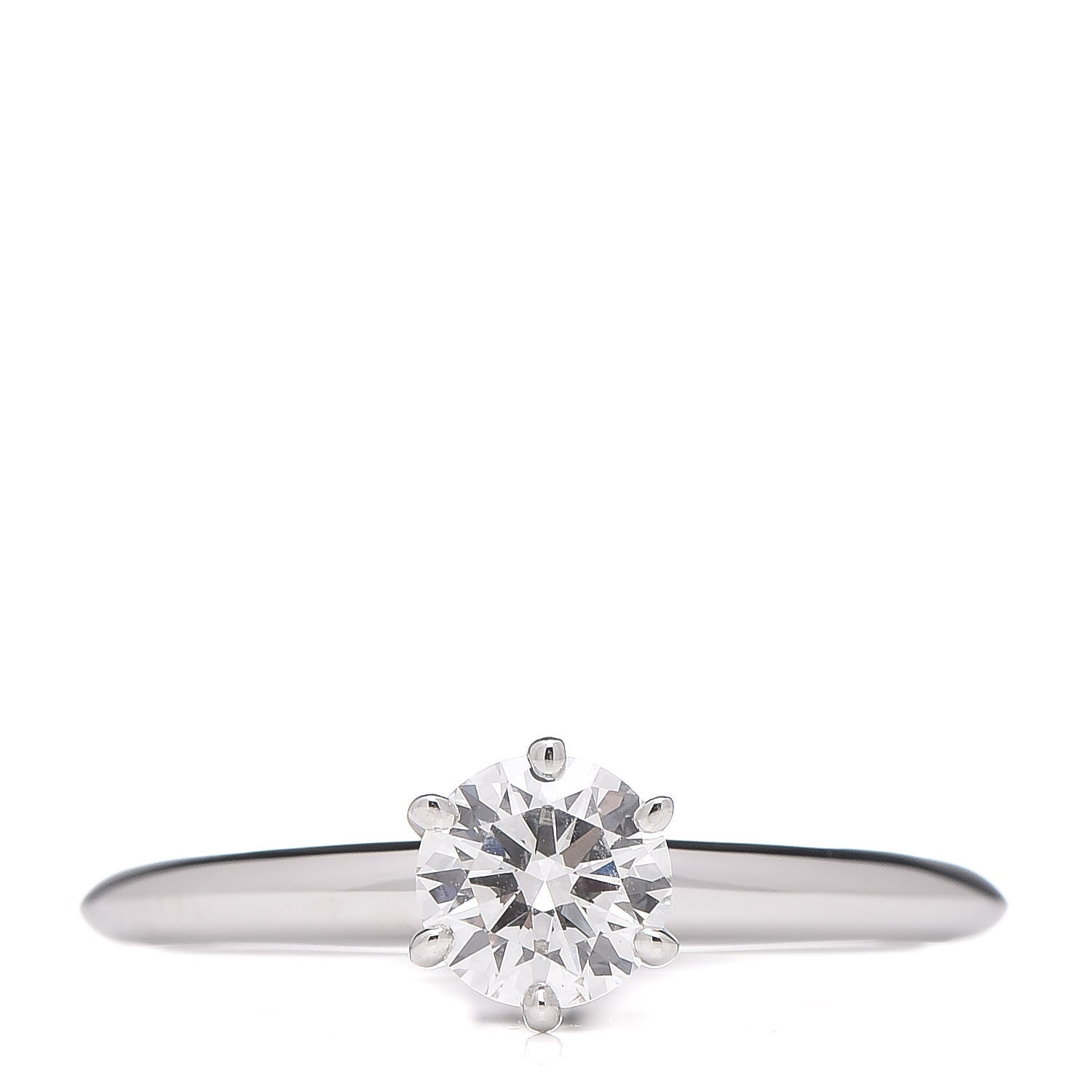 Tiffany Platinum Diamond .48ct Solitaire Engagement 49 4.75 1 of 7