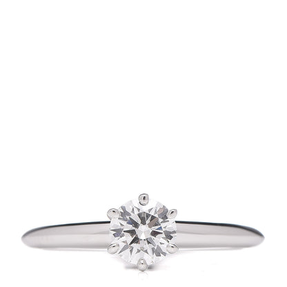 Tiffany Platinum Diamond .48ct Solitaire Engagement 49 4.75 1 of 7