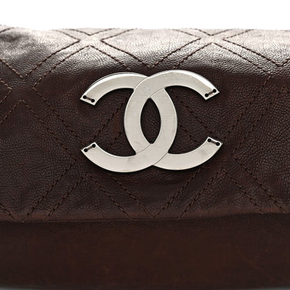 Chanel Calfskin Diamond Stitch Accordion Flap Brown 8 of 10