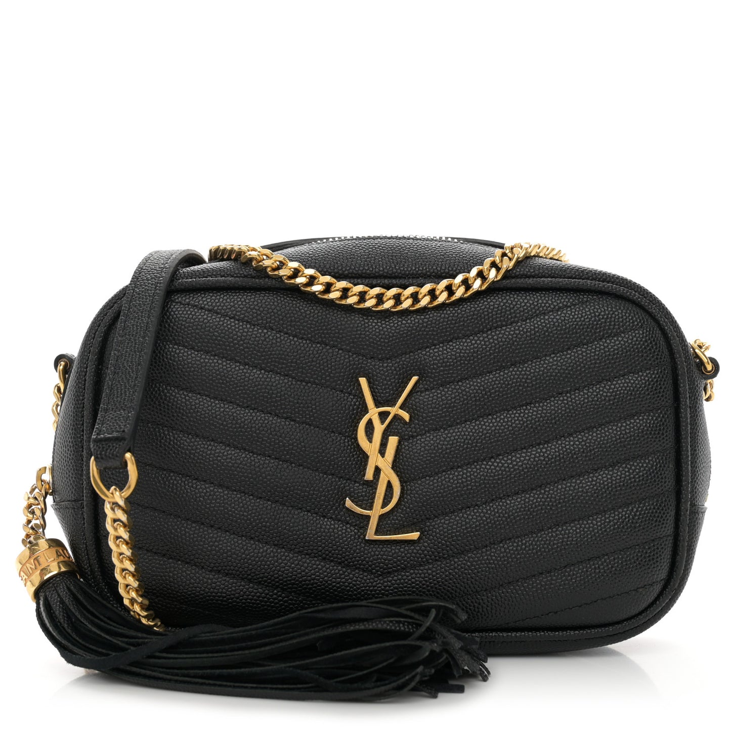 Grain De Poudre Matelasse Monogram Mini Lou Camera Bag Black