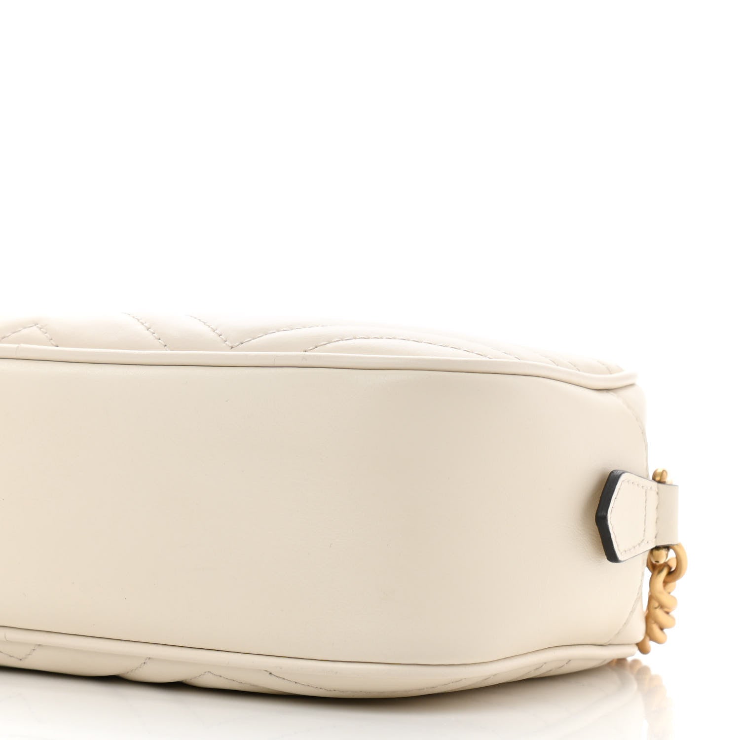 Gucci Calfskin Matelasse Small GG Marmont Chain Shoulder Bag White 10 of 10
