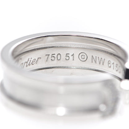 Cartier 18K White Gold Diamond 6.5mm Logo De Ring 51 5.75 4 of 6