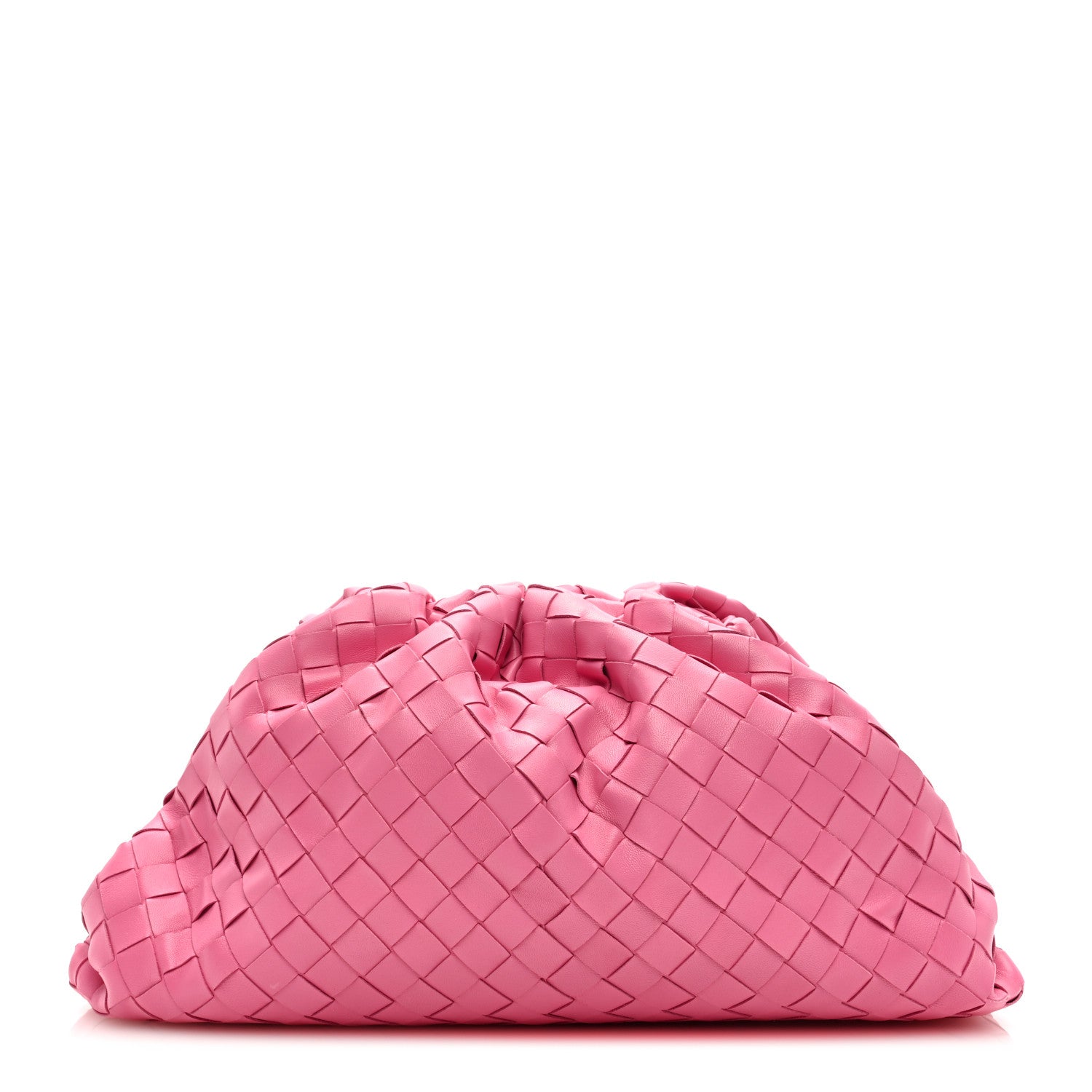 Bottega Veneta Nappa Maxi Intrecciato The Pouch Oversized Clutch Pink 1 of 9